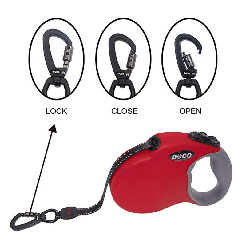 Automatic Retractable Dog Leash – Tangle-Free, One-Button Brake & Lock Control