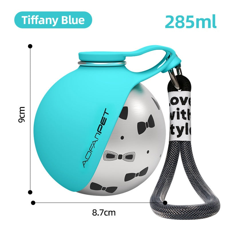 Portable Dog Water Bottle – Leak-Proof Travel Water Dispenser with Built-In Bow